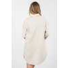 Oversize košilové šaty Nemmi béžové (Velikost UNI)