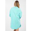 Oversize košilové šaty Nemmi tyrkysové (Velikost UNI)