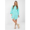 Oversize košilové šaty Nemmi tyrkysové (Velikost UNI)