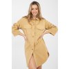 Oversize košilové šaty Nemmi camel (Velikost UNI)