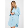 Oversize košilové šaty Nemmi světle modré (Velikost UNI)