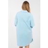 Oversize košilové šaty Nemmi světle modré (Velikost UNI)