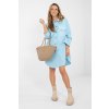Oversize košilové šaty Nemmi světle modré (Velikost UNI)