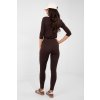 Basic bavlněné legíny tmavě hnědé (Velikost XL)