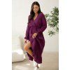 Dlouhé mušelínové šaty Firenze plum
