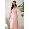 Dlouhé mušelínové šaty Firenze candy pink