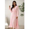 Dlouhé mušelínové šaty Firenze candy pink
