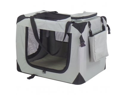 Transp.nylon box Dogcrate 90x61x65 šedý A.K.