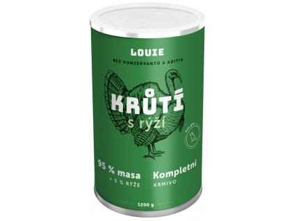 Louie konz. pro psy krůtí s rýží 1200g