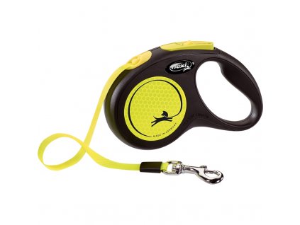 Flexi New Neon S pásek 5 m žluté 15 kg