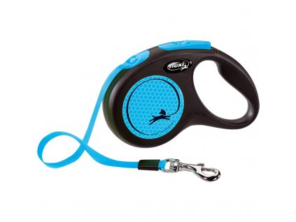 Flexi New Neon S pásek 5 m modré 15 kg