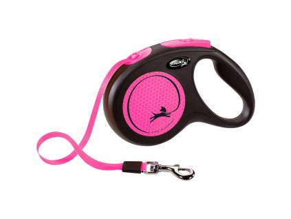 Flexi New Neon M pásek 5 m růžové 25 kg