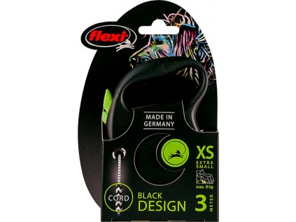 Flexi Black Design XS lanko 3 m zelené 8 kg
