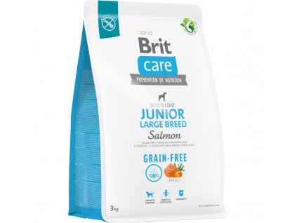 Brit Care Dog Grain free Junior Large Breed Salmon 3 kg
