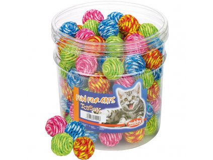 Hračka cat textil balónek 3,5cm display Nobby 100ks