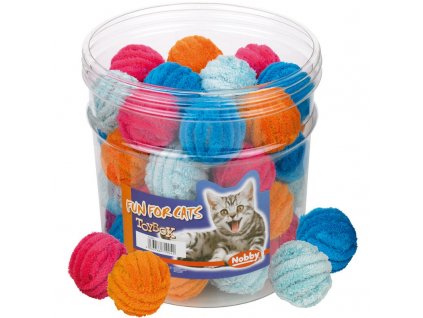 Hračka cat textil balónek 4cm display Nobby 40ks