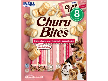 Inaba Churu Bites dog snack kuře, tuňák a losos 8x 12g