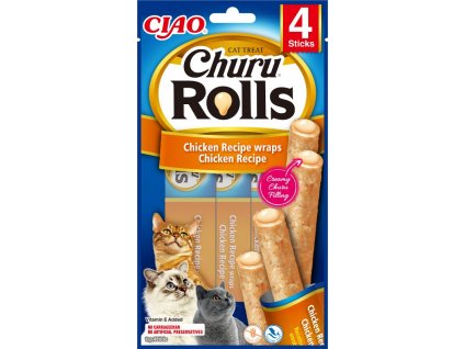 Inaba Churu Rolls cat snack kuře 4x10 g