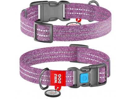 WAUDOG Re cotton obojek 2,5 × 37–58 cm fialový