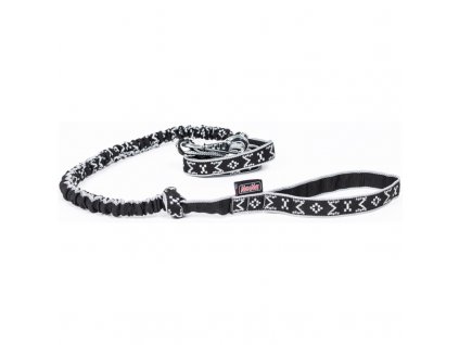 Vodítko nylon popruh s amortizérem stříbrná Manmat 175 230 cm