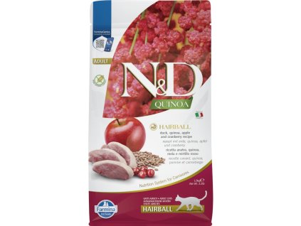 N&D Quinoa Cat Hairball Duck & Crannberry 1,5 kg