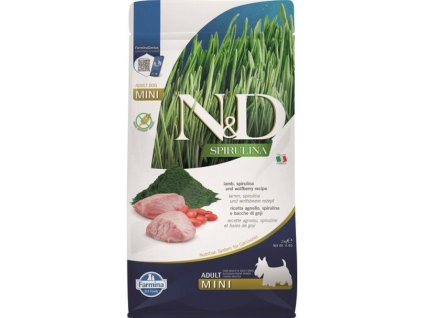 N&D Spirulina Dog Lamb & Wolfberry Adult Mini 2 kg