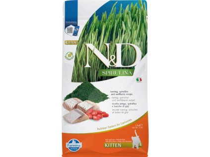 N&D Spirulina Cat Herring & Wolfberry Kitten 1,5 kg