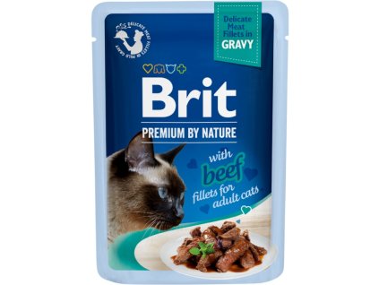 Brit Premium by Nature Delicate Fillets in Gravy with Beef 85 g