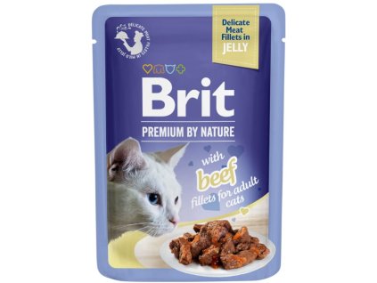 Brit Premium by Nature Delicate Fillets in Jelly with Beef 85 g