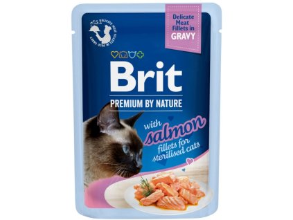 Brit Premium by Nature Delicate Fillets in Gravy with Salmon Sterilised 85 g