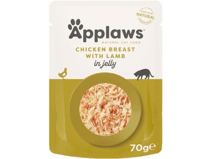 Applaws Cat Pouch kuřecí prsa s jehněčím v želé 70 g