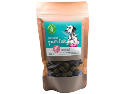 Zelená země Konopné pamlsky pro psy lososové 200 g