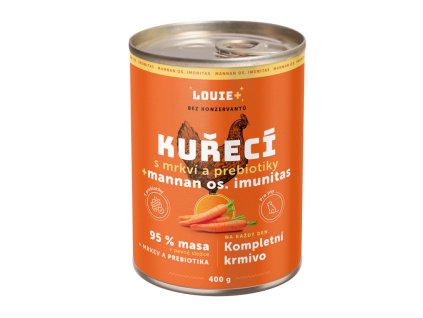 Louie konz.pro psy kuřecí, mrkev, prebiotika 400g