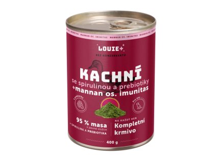 Louie konz.pro psy kachna, spirul.,prebiotika 400g