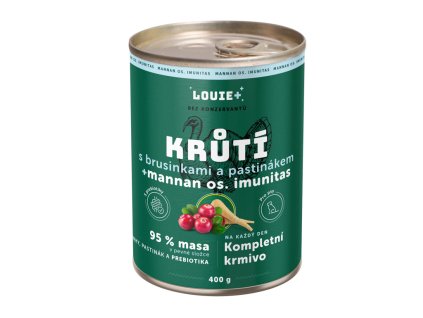 Louie konz.pro psy krůtí, brusinky,prebiotika 400g