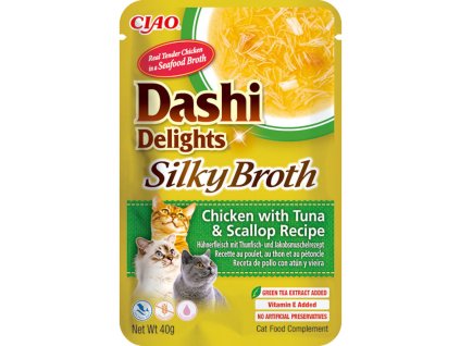 Inaba Dashi Delights Silky Broth kuře, tuňák a hřebenatka 40 g