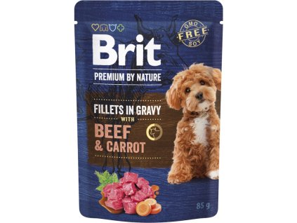 Brit Premium by Nature Dog Fillets in Gravy Beef & Carrot 85 g