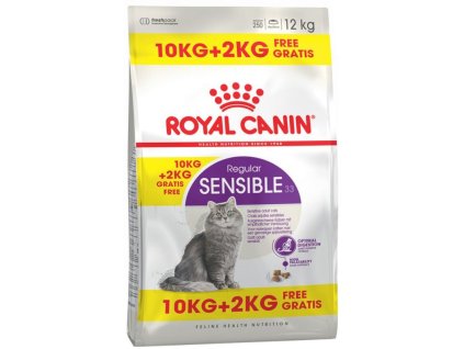 Royal Canin Feline Sensible 10 kg + 2 kg zdarma