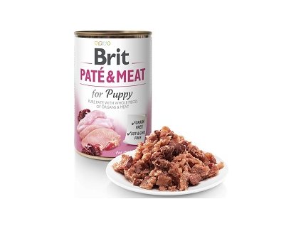 BRIT PATÉ & MEAT KONZ. PUPPY 400 G ZB003436