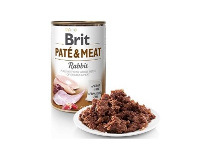 BRIT PATÉ & MEAT KONZ. RABBIT 400 G ZB003433