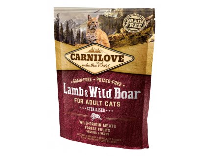 Carnilove Cat Adult Lamb & Wild Boar Grain Free Sterilised 0,4 kg