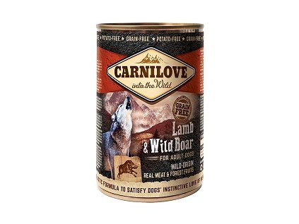 CARNILOVE WM KONZ. LAMB & WILD BOAR GRAIN FREE 400 G