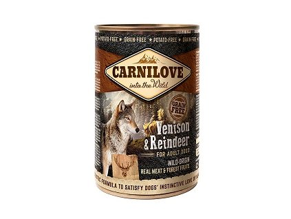 CARNILOVE WM KONZ. VENISON + REINDEER GRAIN FREE 400 G