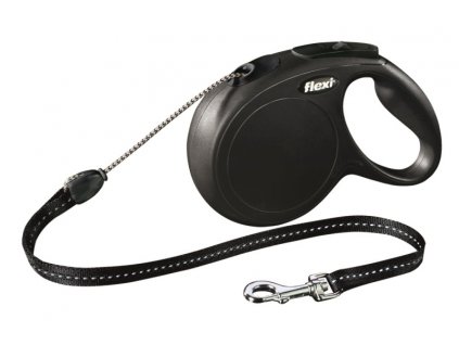 Flexi Classic NEW M lanko 8 m černé 20 kg