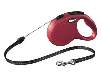 Flexi Classic NEW S lanko 5 m červené 12 kg