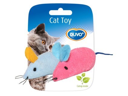 Hračka cat textil Myš mix barev Duvo+ 2 ks, 6 x 5 x 3 cm