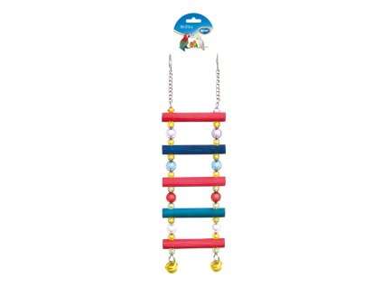 Hračka pták dřevo korálky žebřík Duvo+ 42 cm