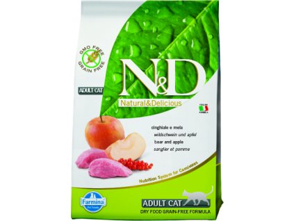 N&D Grain Free Cat Adult Boar & Apple 0,3 kg