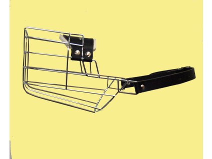 Náhubek kovový Kolie,Baset,Bel.ovčák pes, chrom 950 x 125 x 125 mm