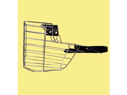 Náhubek kovový Německý ovčák pes, chrom 125 x 155 x 130 mm